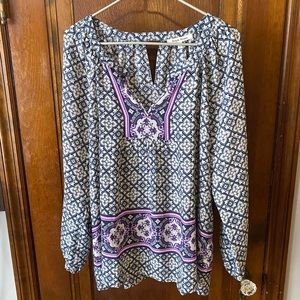 Black Rainn Tunic, keyhole detail, sz XL